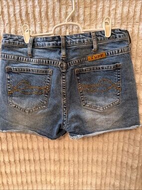 Cowgirl Tuff Light Blue Denim Jean Shorts